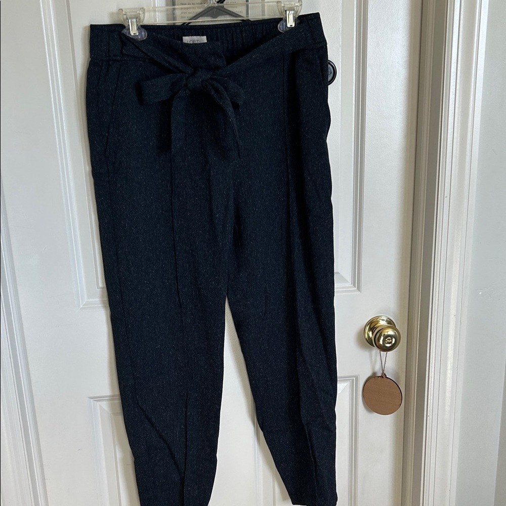 LOFT Dark blue Textured Pants